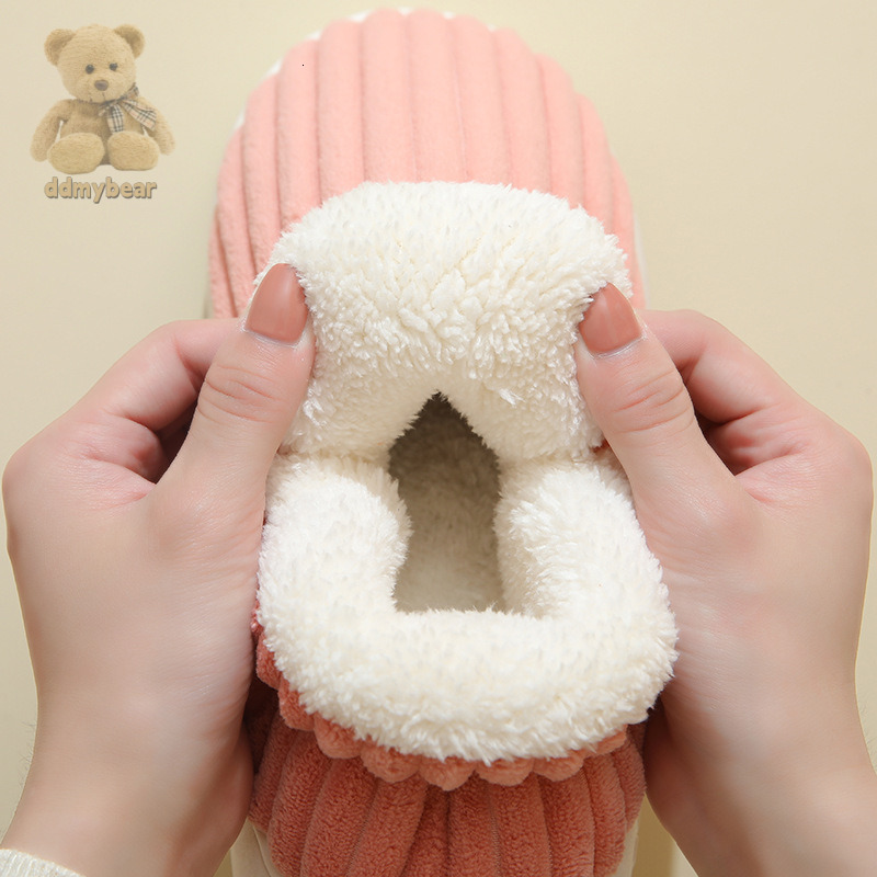 Ddmybear Heel Wrapped With Added Plush In Winter And Thick Soled Postpartum Women, Indoor Household Warmth, Cotton Shoes For Men Chinese Brand Shoes F