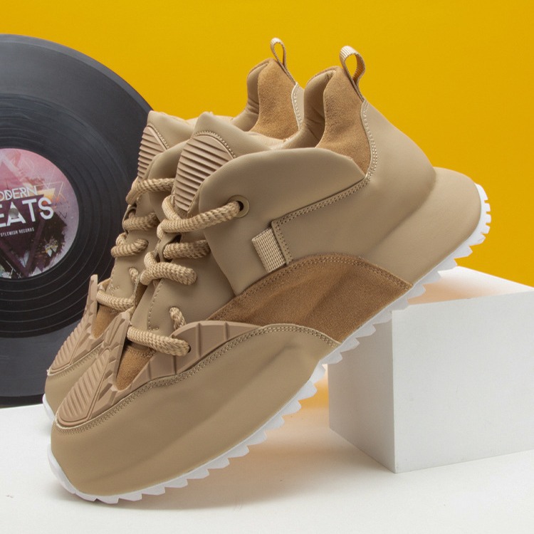 Men's autumn and winter new leather casual sports shoes
