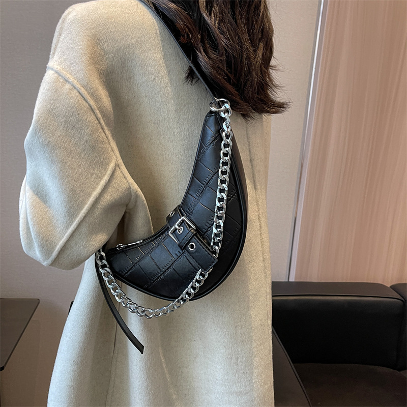 European and American retro versatile high-end fashionable tiger patterned armpit bag