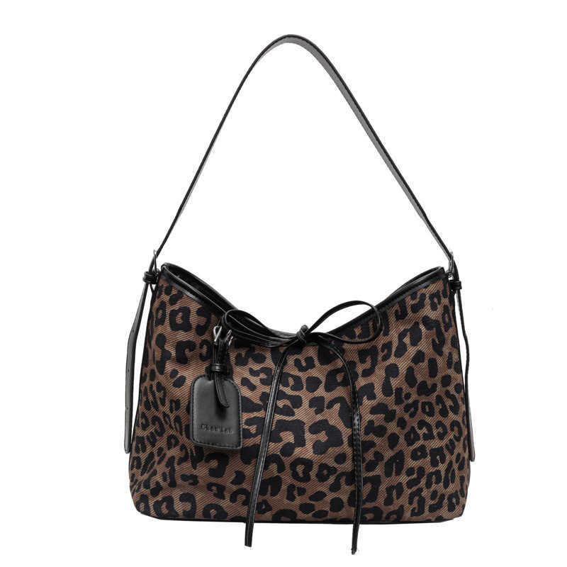 CMM Small Niche Design Leopard Print Armpit Bag for Women Autumn and Winter New Collection Simple Single Shoulder Crossbody Bag Casual Handbag