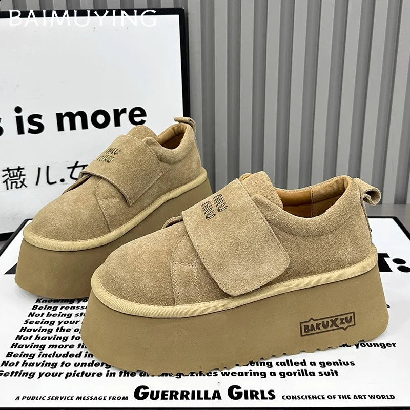 Platform Suefe Women Loafers Shoes High Heels Casual Winter Running Sport 2024 Trend Cozy Mujer atillas