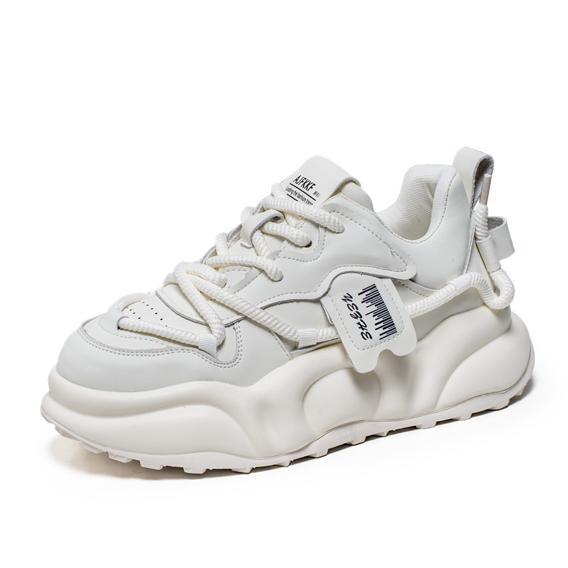 New autumn and winter men's thick soled low top chunky shoes