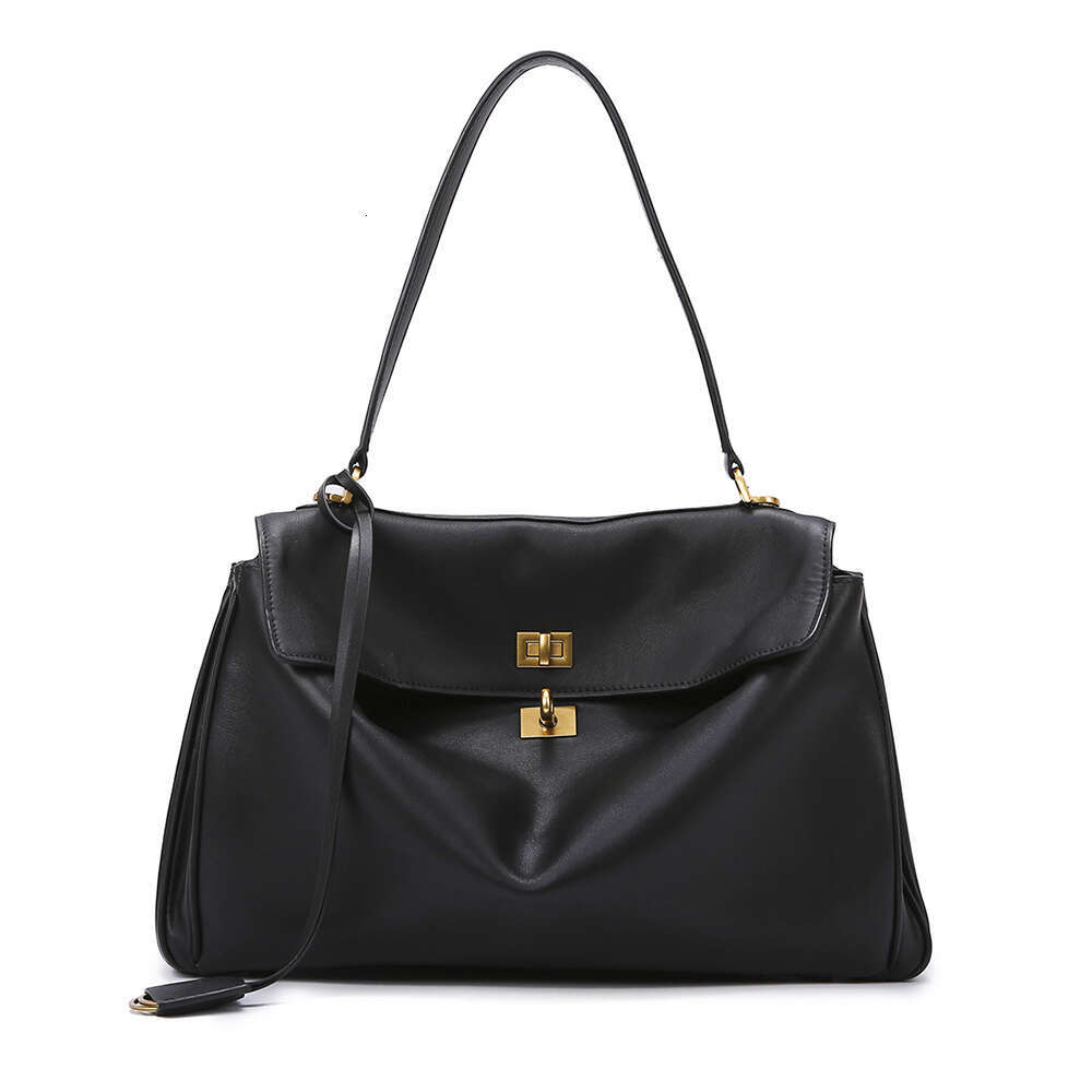 2024 Trend New Genuine Leather Rodeobag Fashion Single Shoulder Diagonal Cross Women's Handbag Buckle Underarm Bag