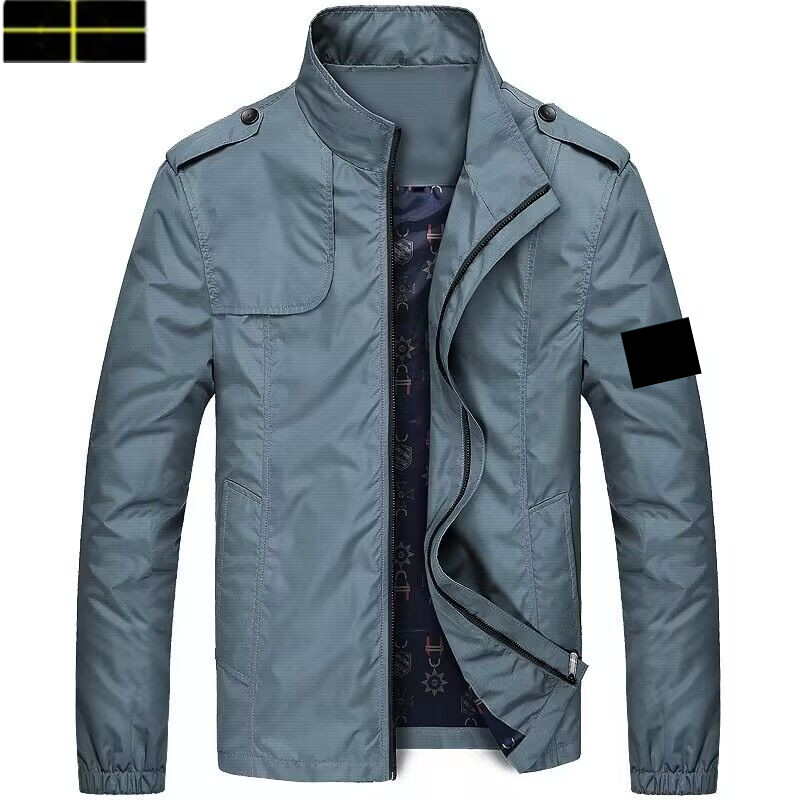 uxury Jacket Men Spring Autumn Mens Jackets Fashion High Quality Windbreaker Emblem embroidery Male Solid Color Bomber Jacket Men Casual Slim Fit Designer Coat Men