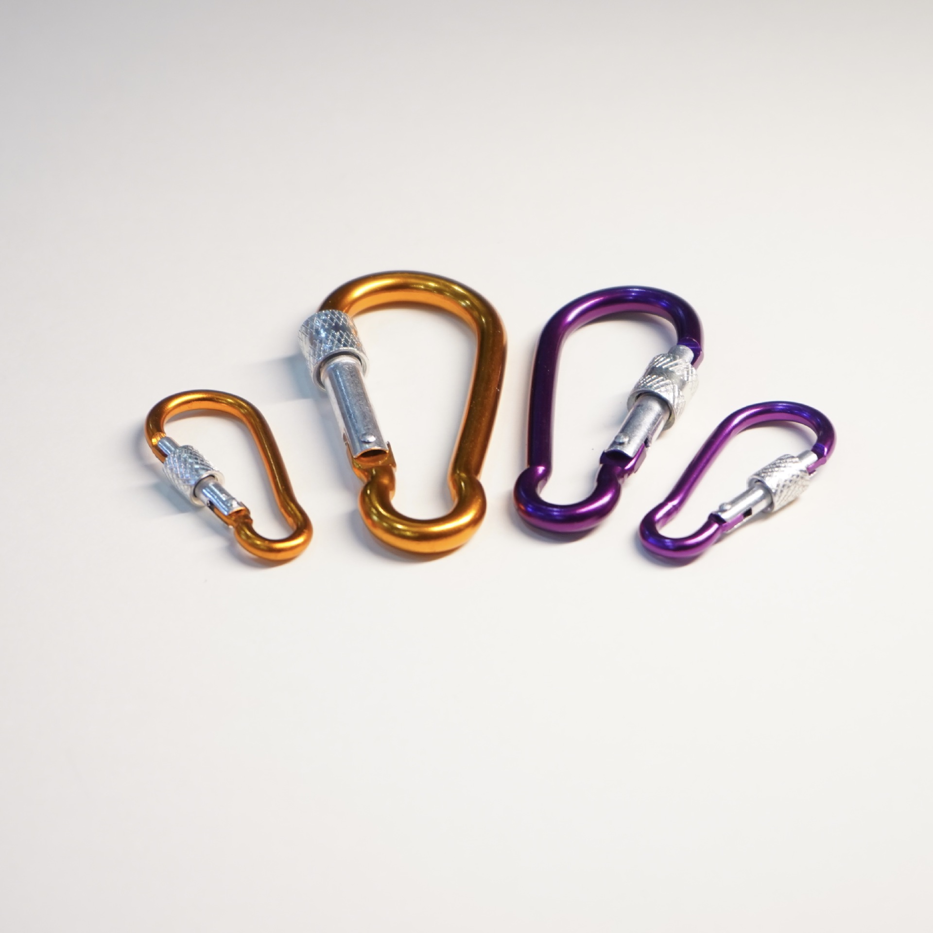 Carabiner Keyring Keychain Hook#6 Model Lockable Aluminum Carabiner with Hexagon Shape by Manufacturer