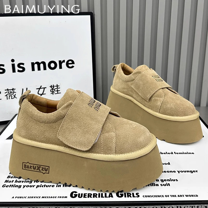 Platform Suefe Women Loafers Shoes High Heels Casual Winter Running Sport 2024 Trend Cozy Mujer atillas