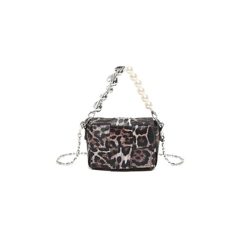 Women's new fashionable leopard print versatile mini small square bag