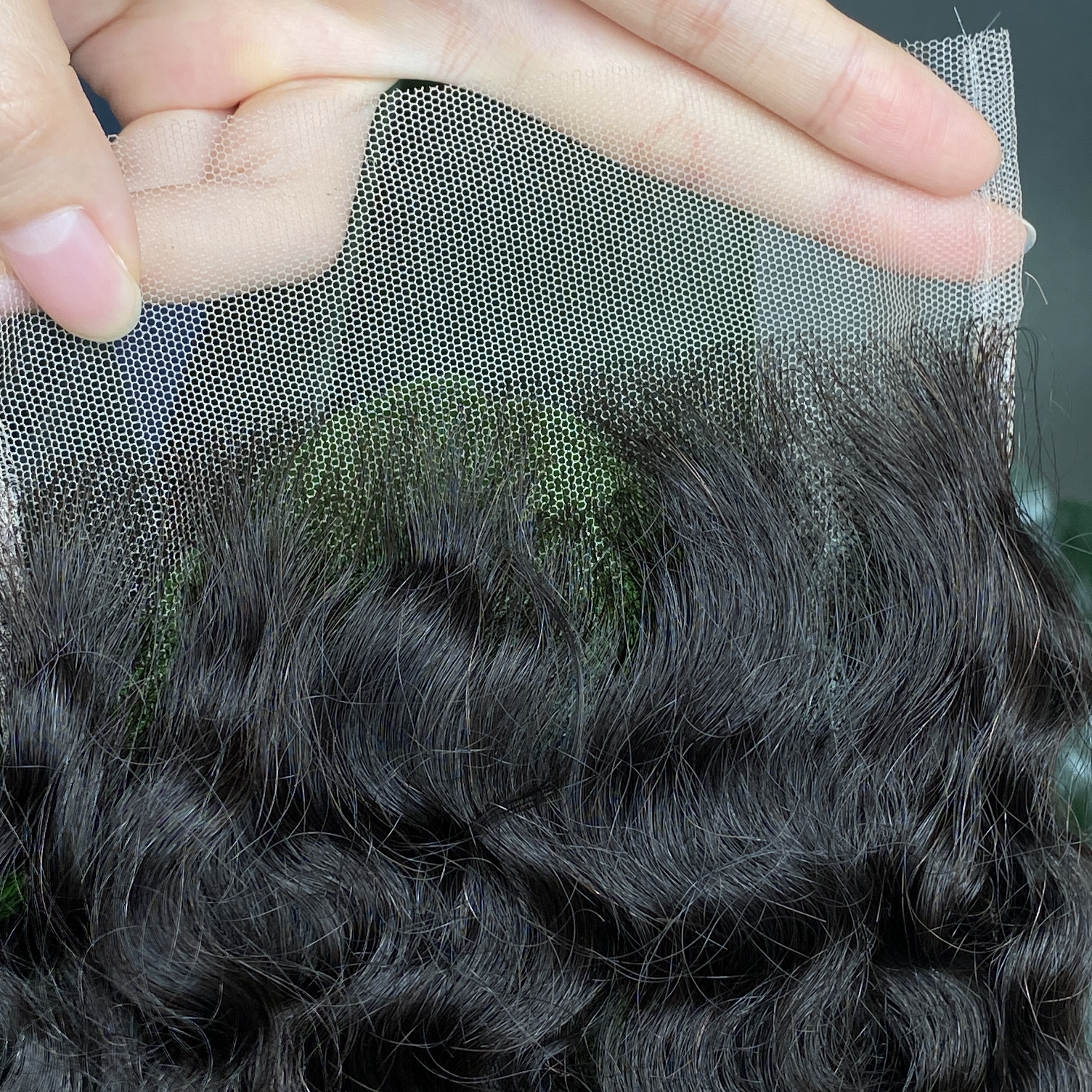 Top Quality 100% Virgin Raw Human Hair Jerry Curly 5x5 HD Lace Closure 1 Piece Natural Color Black Wave Hair Extension