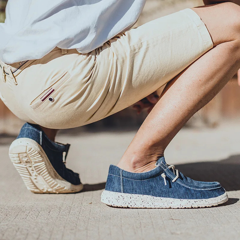 Summer Mens Canvas Shoes Comfortable Soft Mens Shoes Breathable Mens Vulcanized Shoes Slip on Mens Casual Flat Shoes 240930
