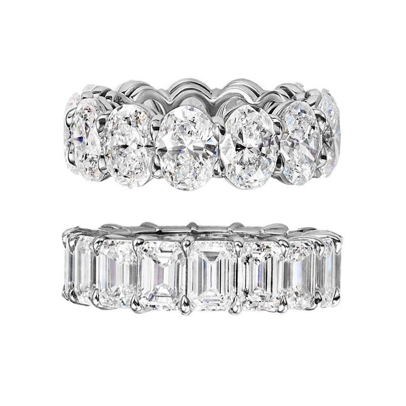 Oval Wedding Ring Set: Sterg Sier, White Topaz & Cubic Zirconia, for Women, Engagement, Party, Gift