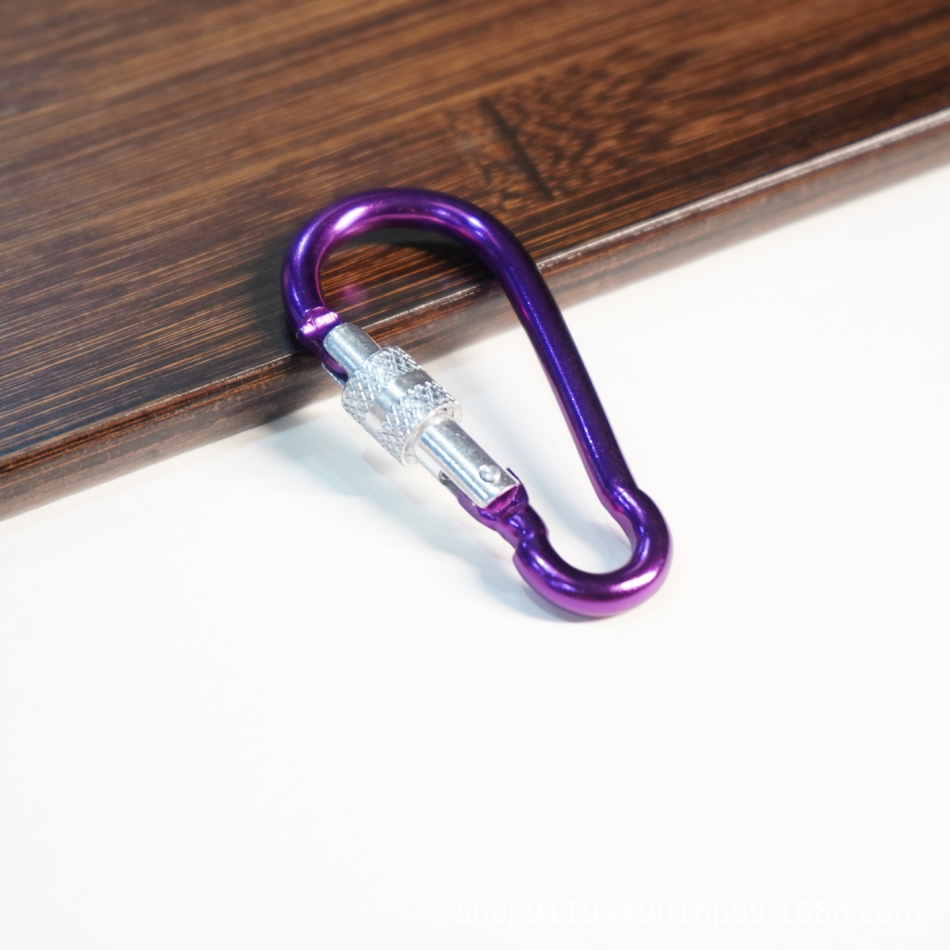 Carabiner Keyring Keychain Hook#6 Model Lockable Aluminum Carabiner with Hexagon Shape by Manufacturer