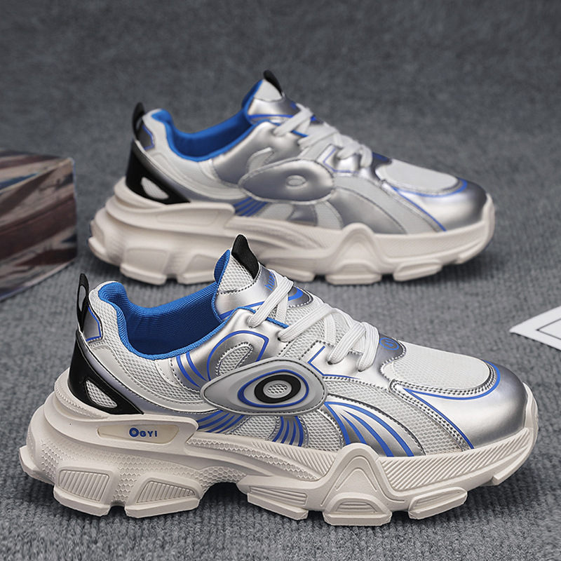 Autumn new men's low cut thick soled versatile casual sports shoes