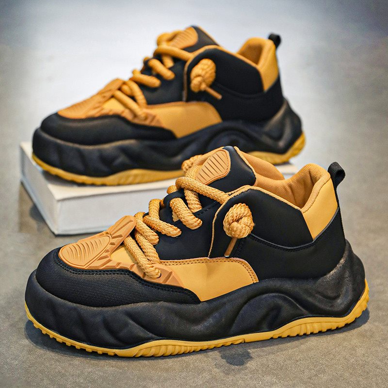 Men's trendy casual sports thick soled high rise versatile board shoes