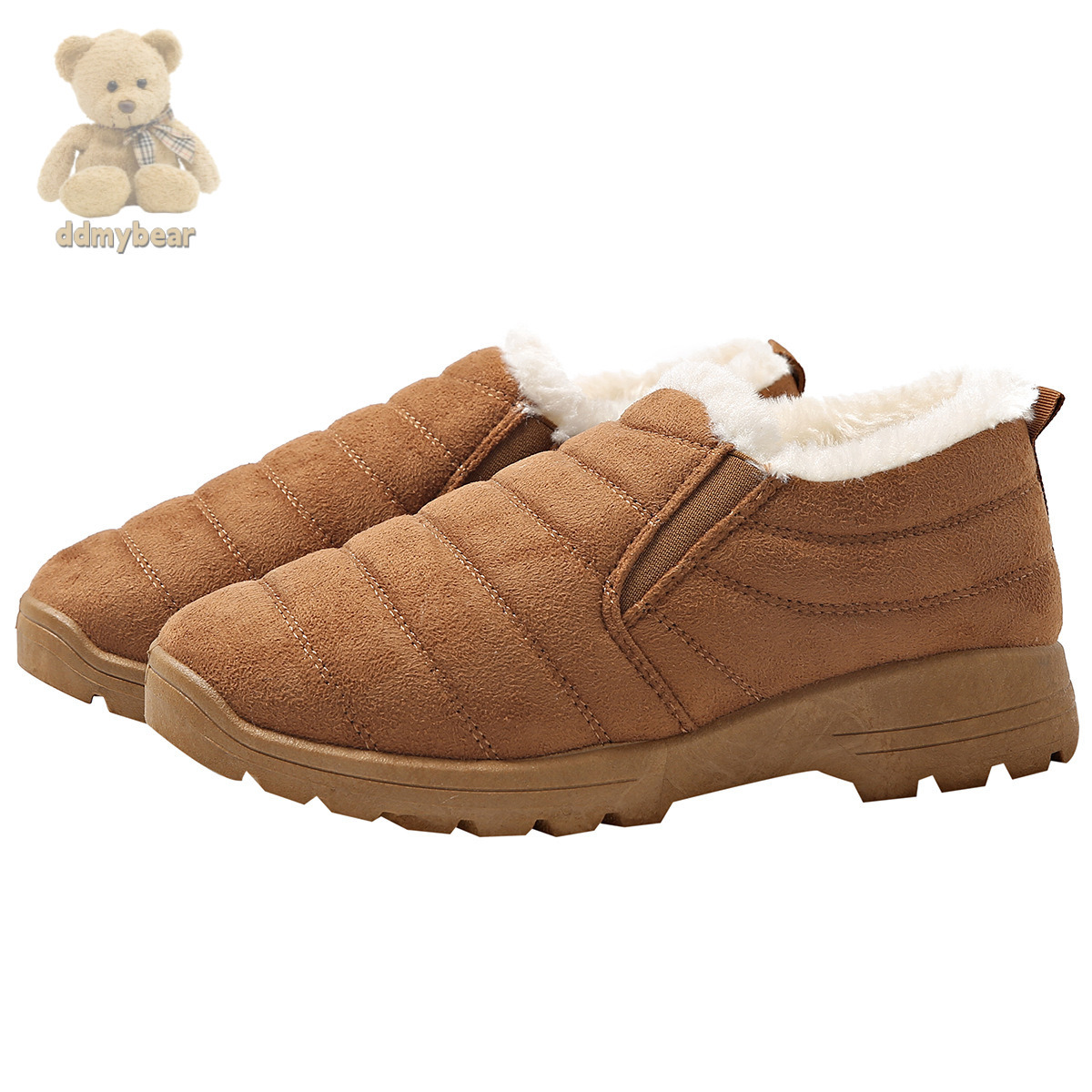 Ddmybear Fashionable Hairy Soled Height Increasing Snow Boots Women With Thick Fleece Winter Protection Women Cotton Shoes For Warmth Chinese Brand Sh