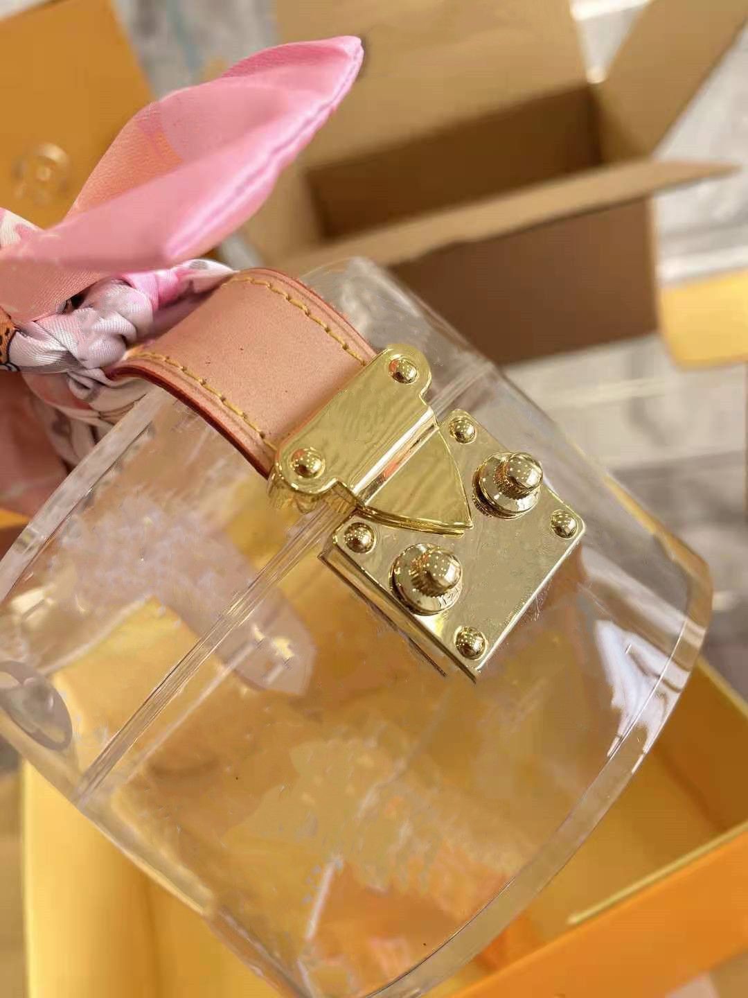 10A Cosmetic Bag 8 Vintage Floral Organic Glass Material Lady Small Cases Random Ribbon Ladies Hand Bags mini