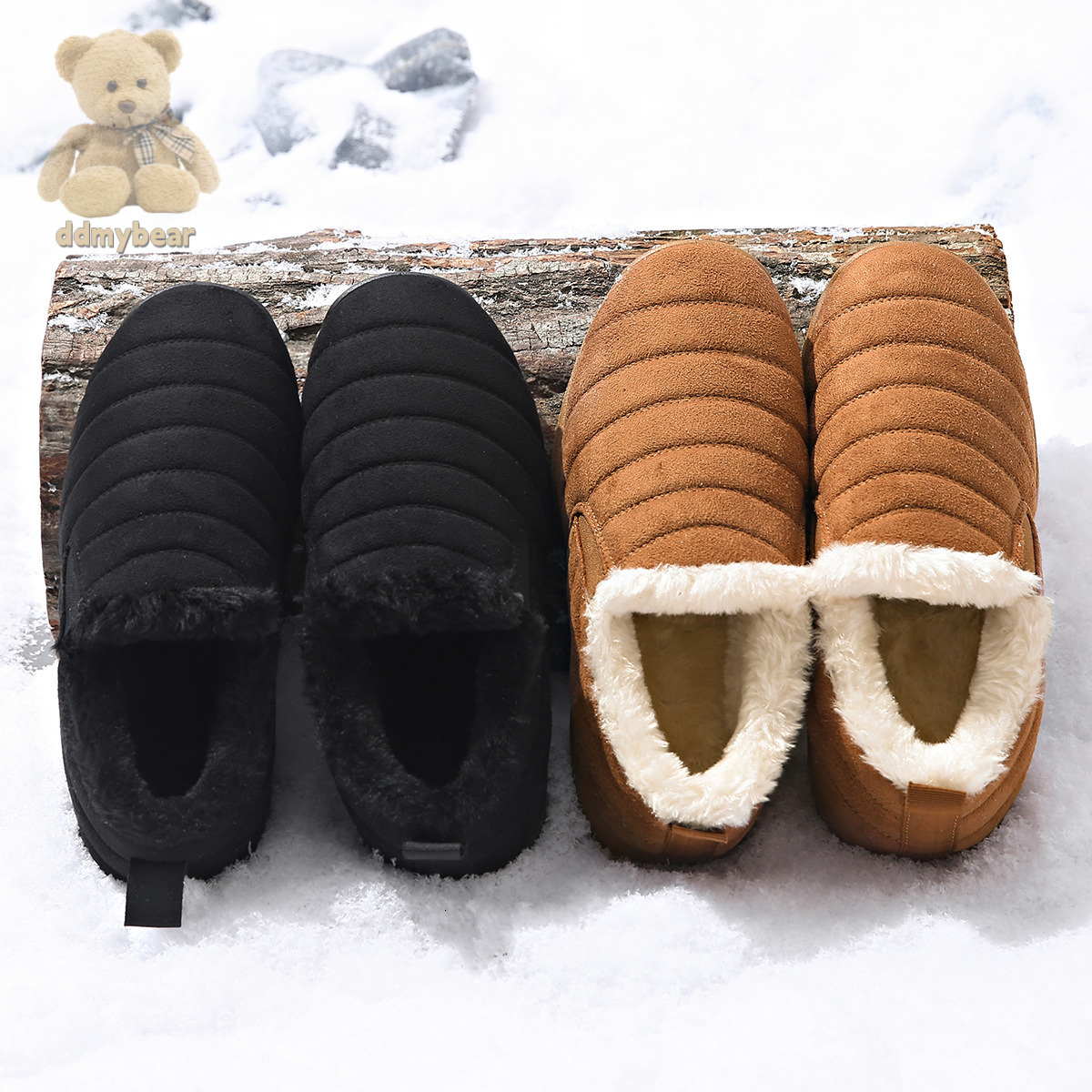 Ddmybear Fashionable Hairy Soled Height Increasing Snow Boots Women With Thick Fleece Winter Protection Women Cotton Shoes For Warmth Chinese Brand Sh