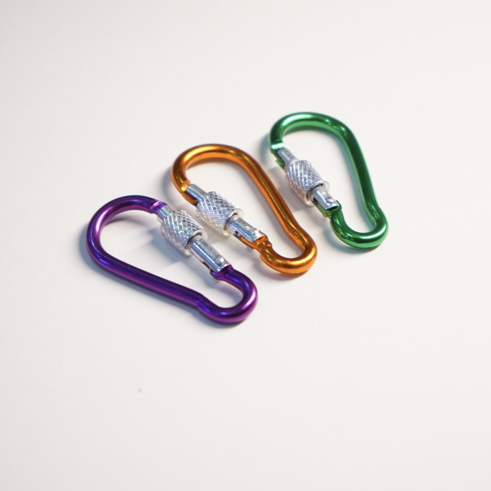 Carabiner Keyring Keychain Hook#6 Model Lockable Aluminum Carabiner with Hexagon Shape by Manufacturer