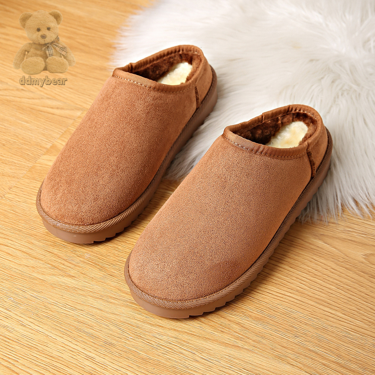Ddmybear Warm Autumn Winter. Indoor Cotton Can Be Worn Outdoors For Comfort. Soft And Plush Slippers Are Convenient To Step On Chinese Brand Shoes F10