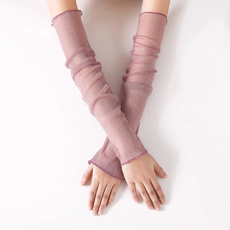 Female summer lace anti-ultraviolet thin section of long-sleeved cycling gloves driving sunscreen sleeve cover