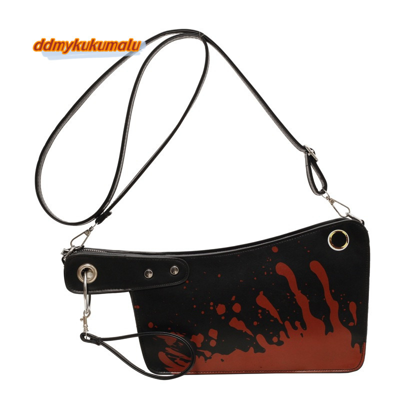 New personalized creative kitchen knife, niche design sense, shoulder bag, Halloween funny fashion commuting crossbody bag #31 ddmykukumalu b825