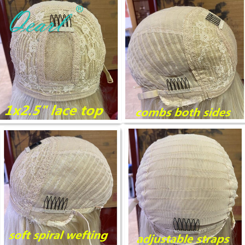 Human With Bangs Front Wigs Glueless Ombre Warm Honey Blonde Lace Part Wig On Sale 100% Raw Brazilian Hair Qearl