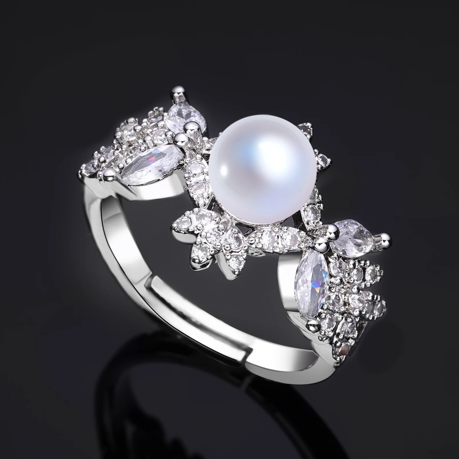2024 Cube Zirconia Pearl Necklace Earring Set 4 Womens Wedding Party Full Zirconia Dubai Bridal Jewelry Set 241007