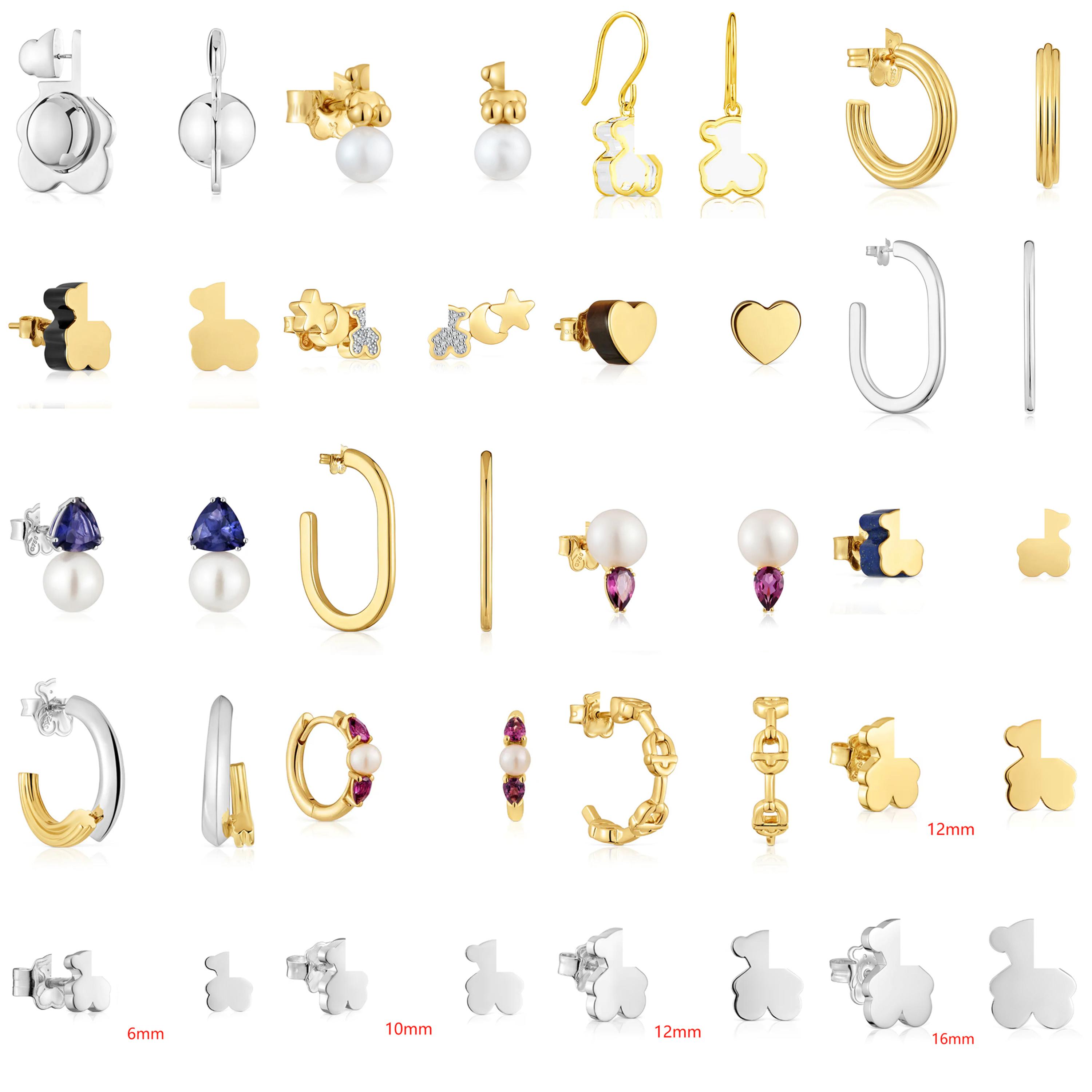 2024 New Arrival - 925 Silver Spanish Bear Stud Earrings, High Quality Freshwater Pearl Fashion Women