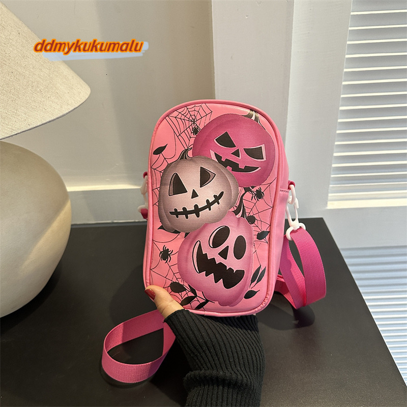 Spoof Halloween dark mobile phone women's mini shoulder bag, cartoon pattern graffiti, crossbody small bag #14 ddmykukumalu