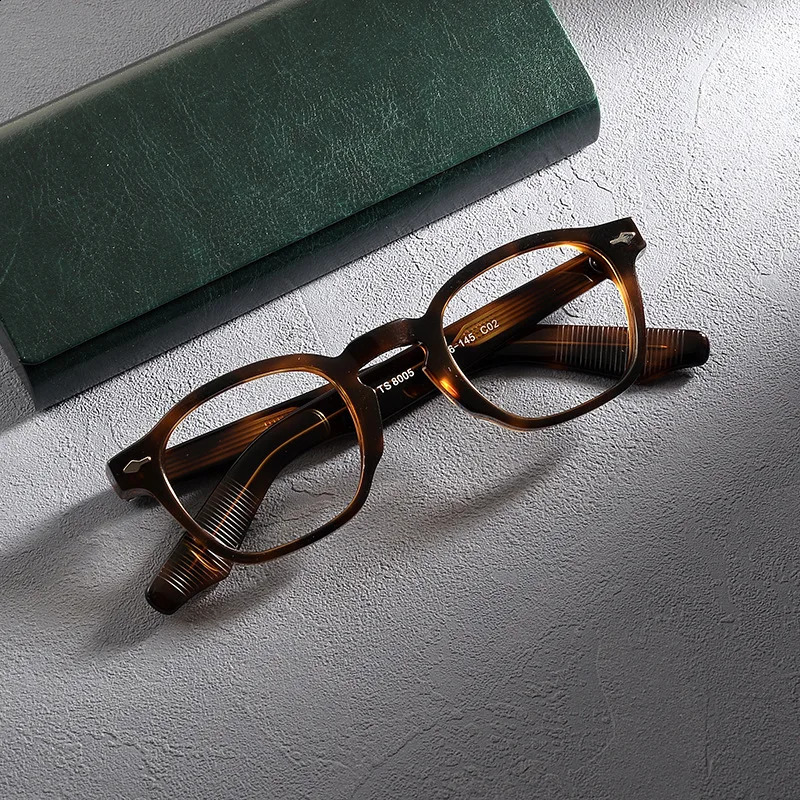 High end Imported Sheet Glasses Frame for Men RetroLarge Face Glasses Frame Myopia Glasses Frame Customizable Myopia Glasses 240925