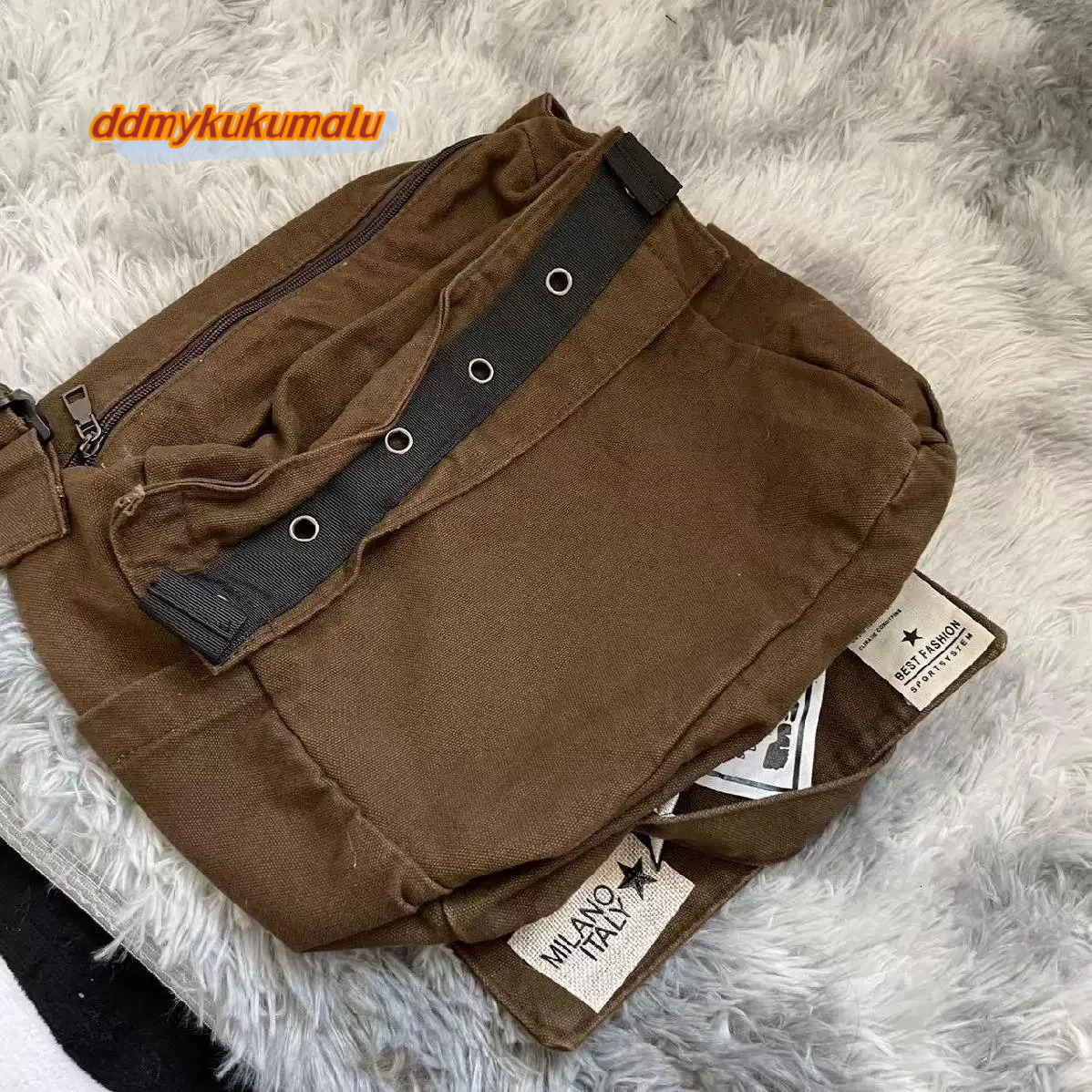 Unique Vintage Messenger Canvas Bag for Women Star Patch Students School Crossbody Bags American Fashion Retro Female Handbags H7.4#37.38 ddmykukumalu