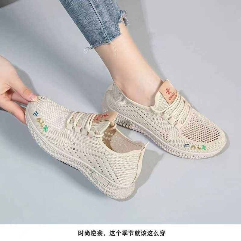 Womens breathable and anti slip platform fashionable autumn casual shoes Korean running shoes black sports shoes womens sports shoes Y241007