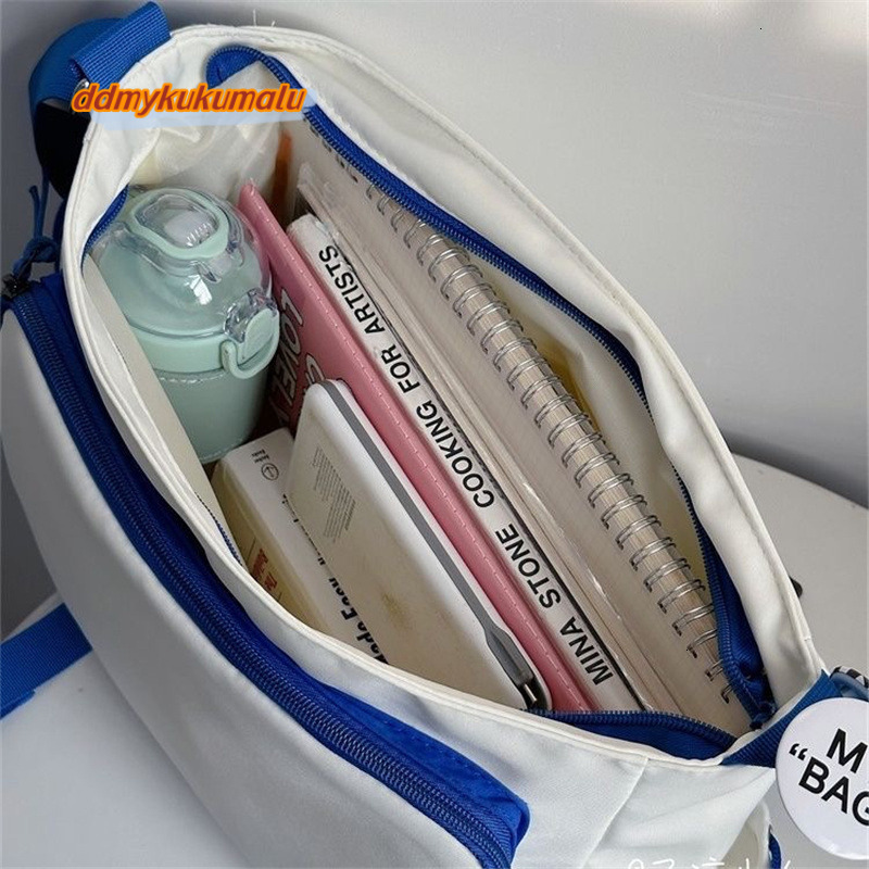 College Student School Crossbody Bags Female Men Versatile Large Capacity Nylon Waterproof Messenger Women One Shoulder Bag H7.4#16 ddmykukumalu