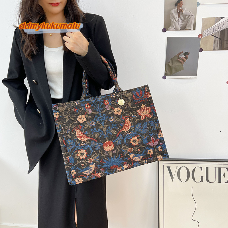 Large Capacity Bag For Women Designer Handbags 2022 Fashion Embroidery Female Shopper Canvas Tote Shoulder Bags H6.21#35.28 ddmykukumalu