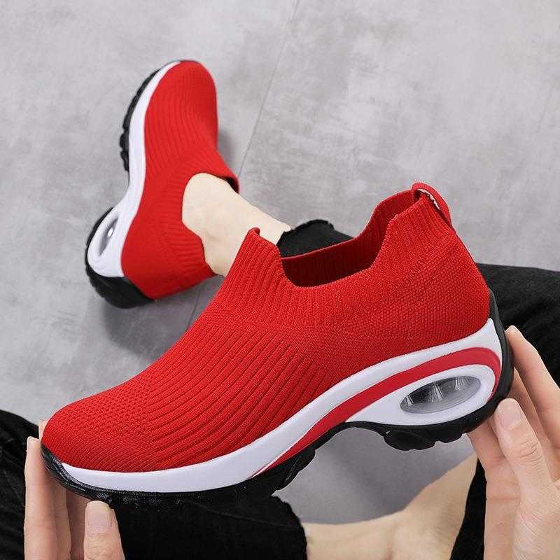 2024 Summer New Womens Fashion Casual Sneakers Wedge Platform Sneakers Womens Breathable Vulcanized Shoes Y241007