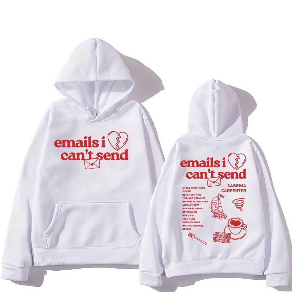 Mens Hoodies Sweatshirts SabrinaCarpenter Emails I Cant Send Hoodies Casual Graphic Printing Hooded Sweatshirts Moletom Unisex Women Men Pullovers Y24