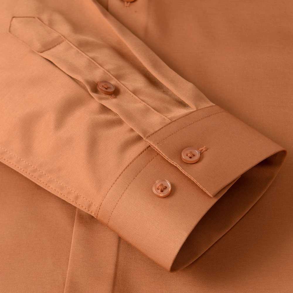 Silk Touch mens classic long sleeved less dress no pocket standard suitable for formal business office casual shirts X2410071