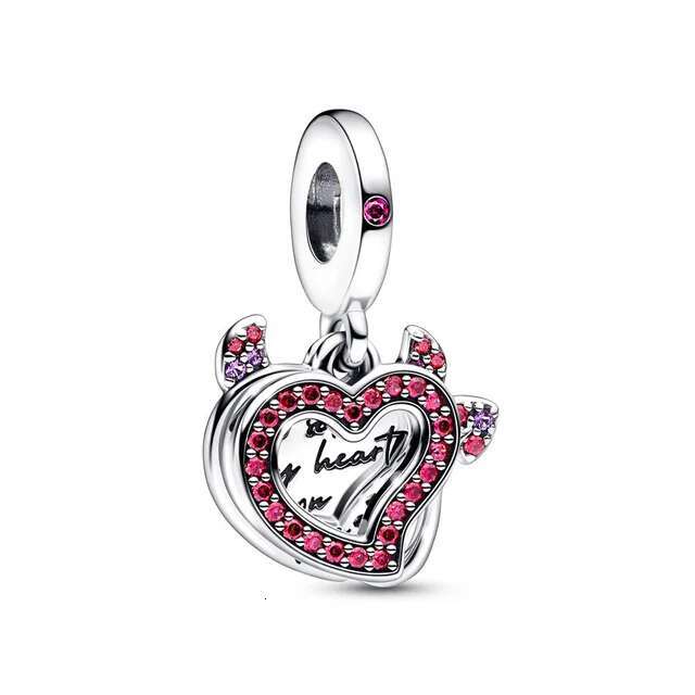 Classics 925 Sterling Silver Two-tone Key Padlock Heart Triple Star Beads Fit Original Dangle Charm Bracelet Women DIY Jewelry