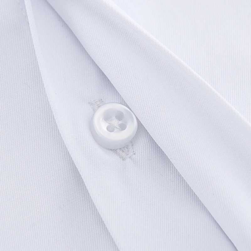 Mens classic French cuffed dress with long sleeves and no pockets tailcoat mens shirt with cufflinks formal party wedding white and blue X241007