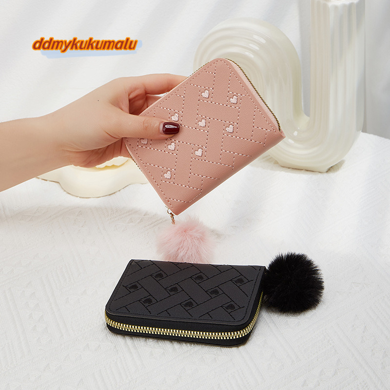 2024 Korean Edition New Single Zipper Multi functional Short Women's Zero Wallet Fashionable and Minimalist Bag Handbag #6 ddmykukumalu