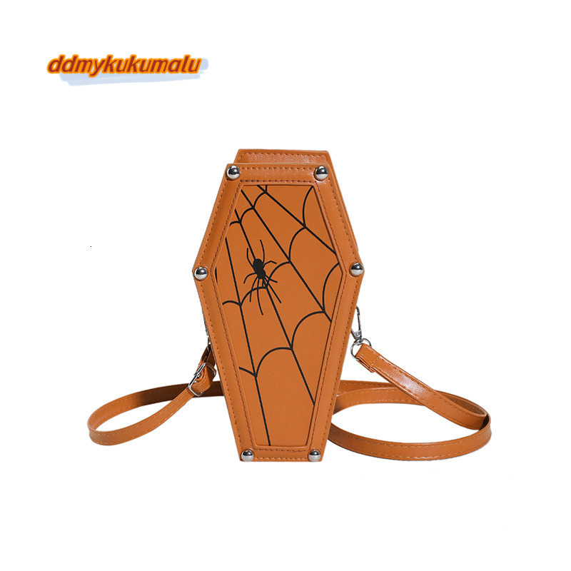 New Halloween Dark Style Personalized Ghost Coffin Gothic Skull Crossbody Women's Bag #20 ddmykukumalu