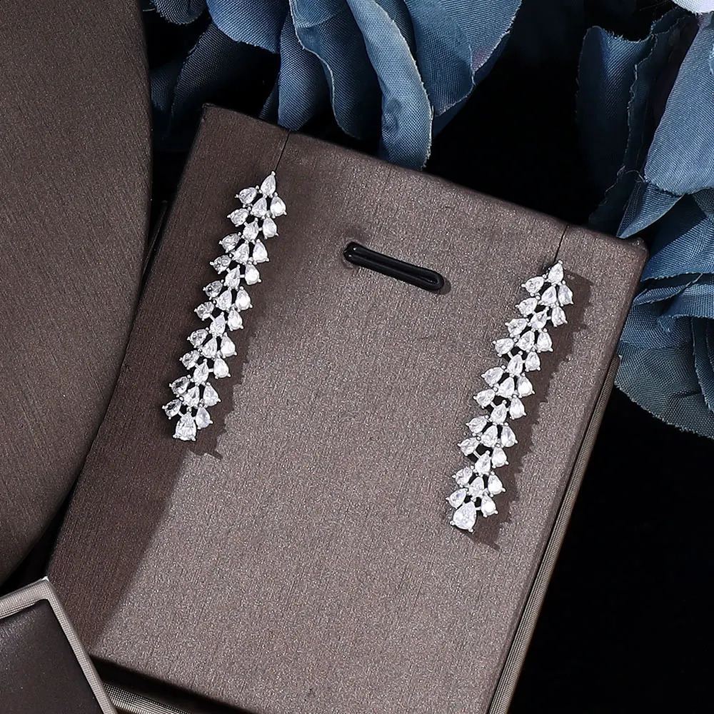 selling bridal cubic zirconia jewelry set womens four piece wedding accessories in Europe and the United States 241007