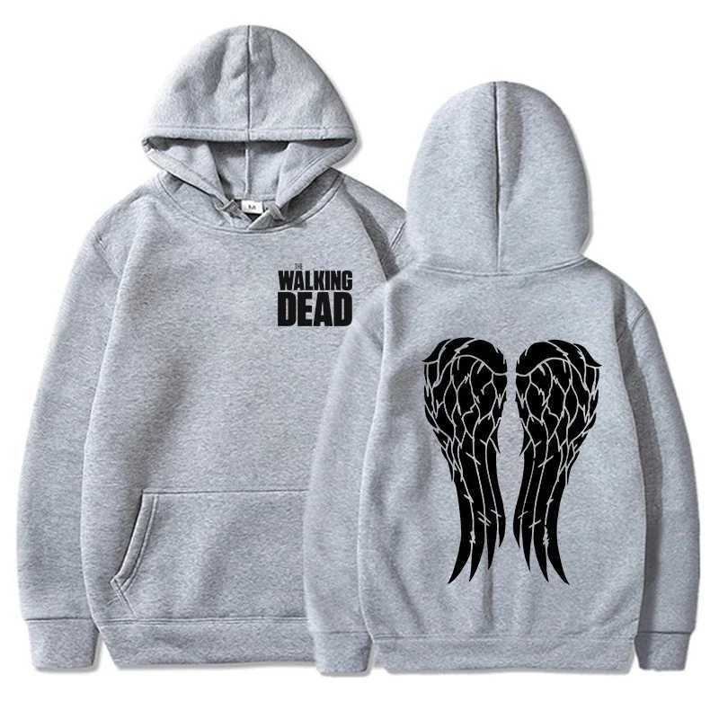 Men's Hoodies Sweatshirts New Fun Walking Dead Printed Hoodie for Womens Casual Floral Personalized Sports Shirt Plus Size Y241022KQU2