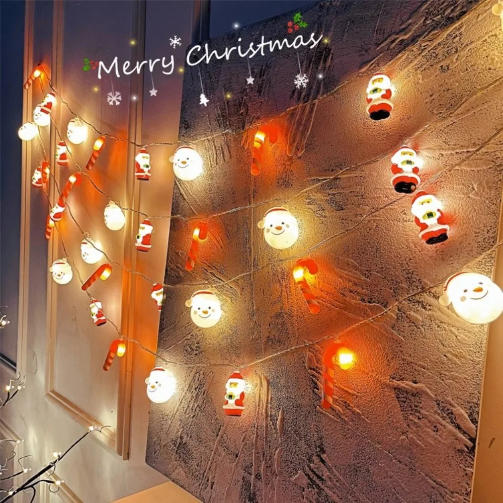 1.5 Meters LED Christmas String Lights Battery Version 3D Tree Lantern Strip DIY Decor Fairy Light Christmas Ball 241007