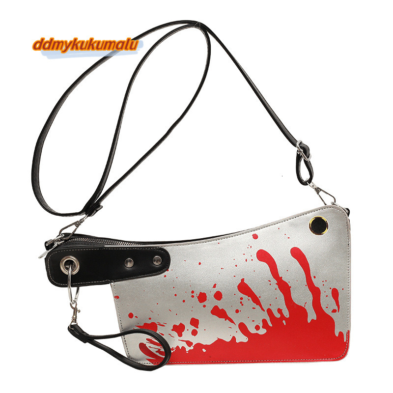 New personalized creative kitchen knife, niche design sense, shoulder bag, Halloween funny fashion commuting crossbody bag #31 ddmykukumalu b825