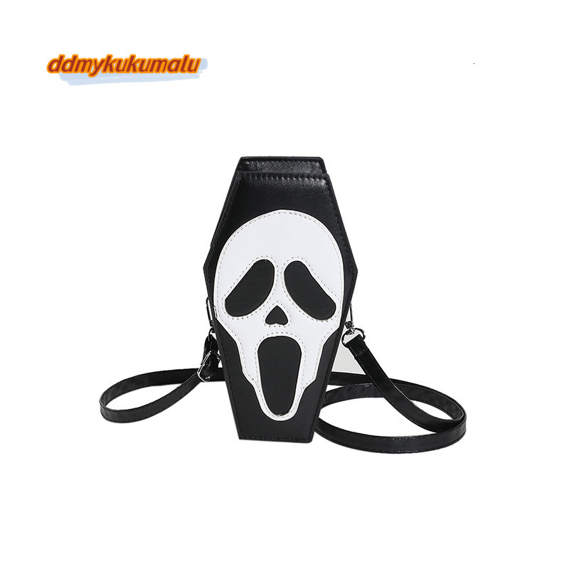 New Halloween Dark Style Personalized Ghost Coffin Gothic Skull Crossbody Women's Bag #20 ddmykukumalu