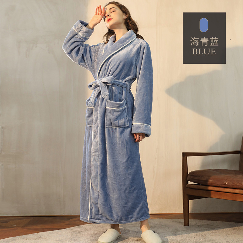 Designer 2024 New Couple Flannel Nightgown Plus Size Bathrobe For Winter