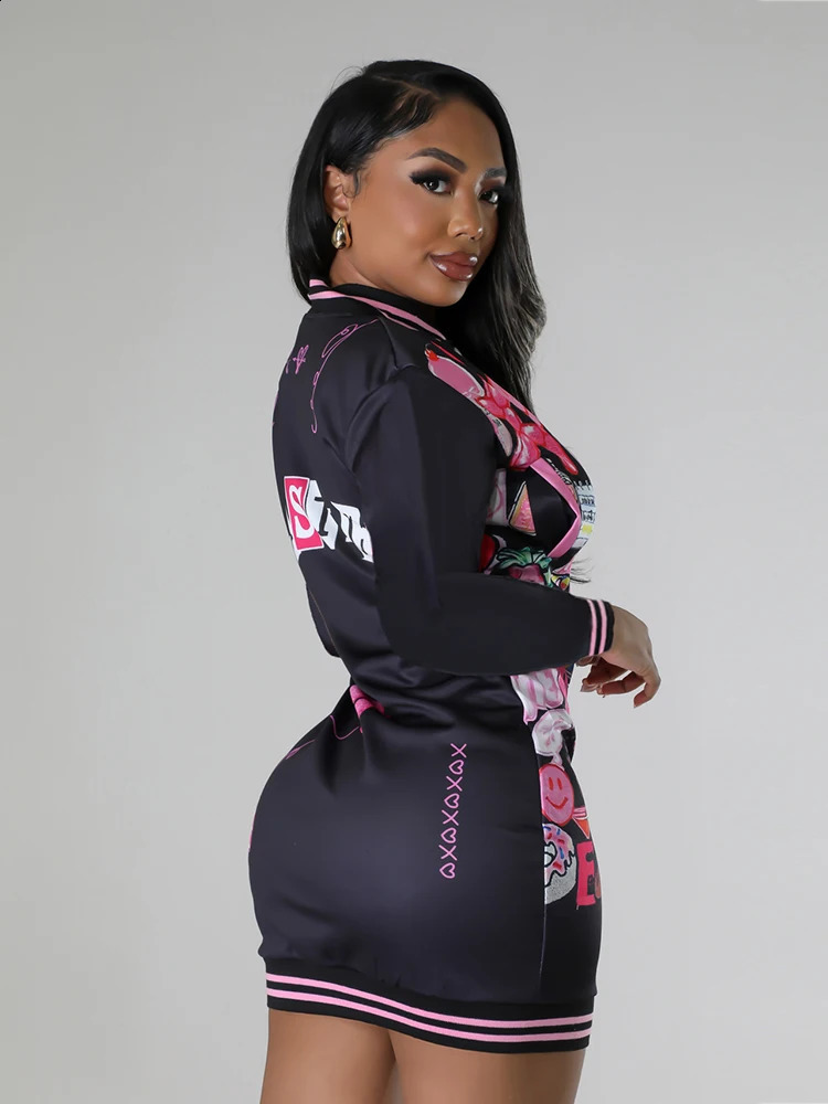 Elegant and beautiful womens winter long sleeved sexy punk mini dress black short tight wholesale direct 241007