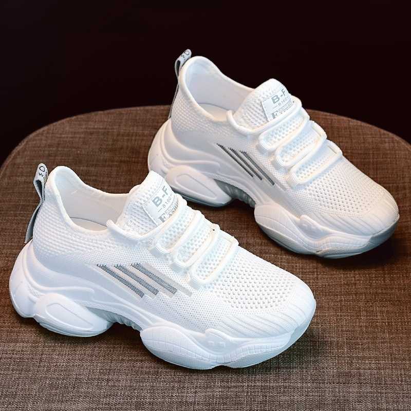 Womens Fashion Sports Shoes 2023 Spring/Summer New Comfortable Running Shoes Womens Platform Tenis Sports Shoes Lightweight Casual Shoes Y241007