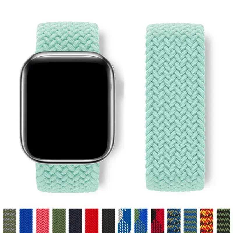 Woven Loop Bracelet for Apple Watch Ultra Band 49mm 44 45mm 42mm 41mm Nylon Correa Belt Bracelet iWatch Series 9 8 7 6 5 4 se 3 W241007