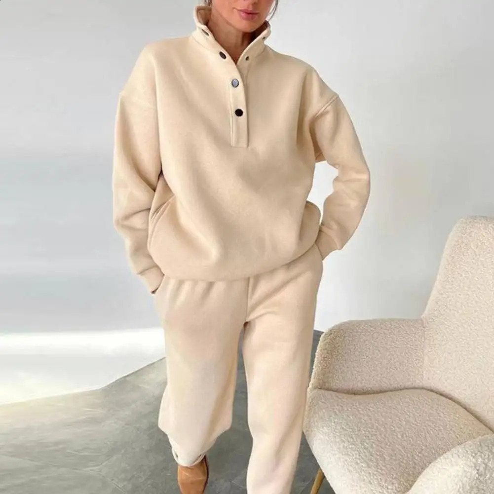 Autumn and Winter Womens Jogging Sweatshirt Two Piece Set Sports Training Waist Fitness 241007
